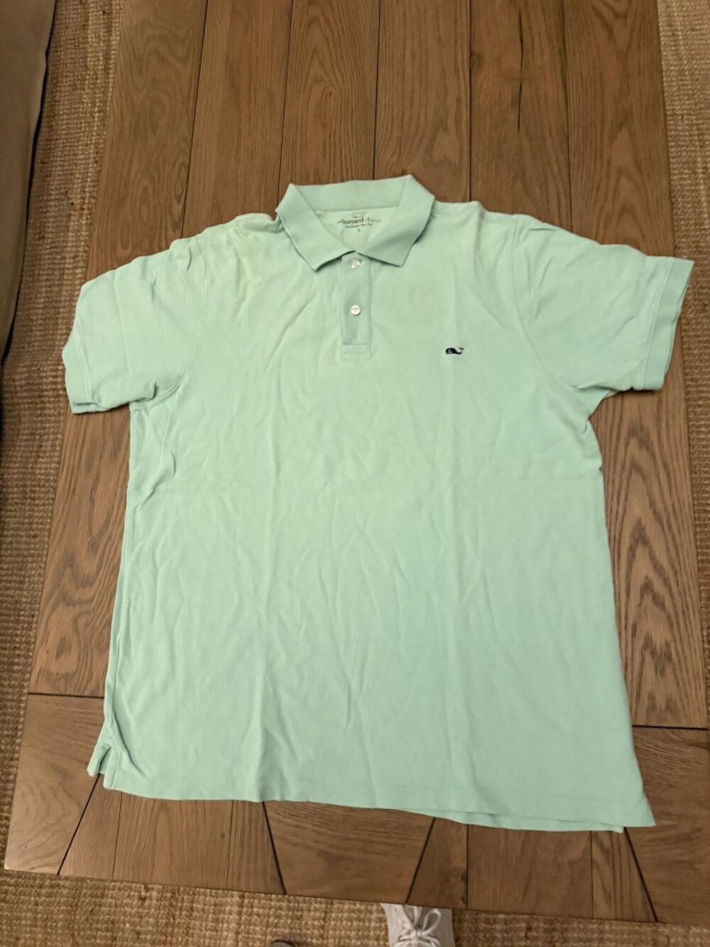 Vineyard Vines Light Green Pique Polo Shirt Mens Large